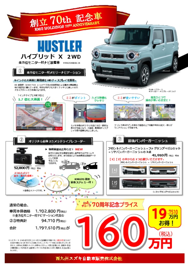 ☆スズキの大決算☆ＫＭＧ７０周年記念車登場！